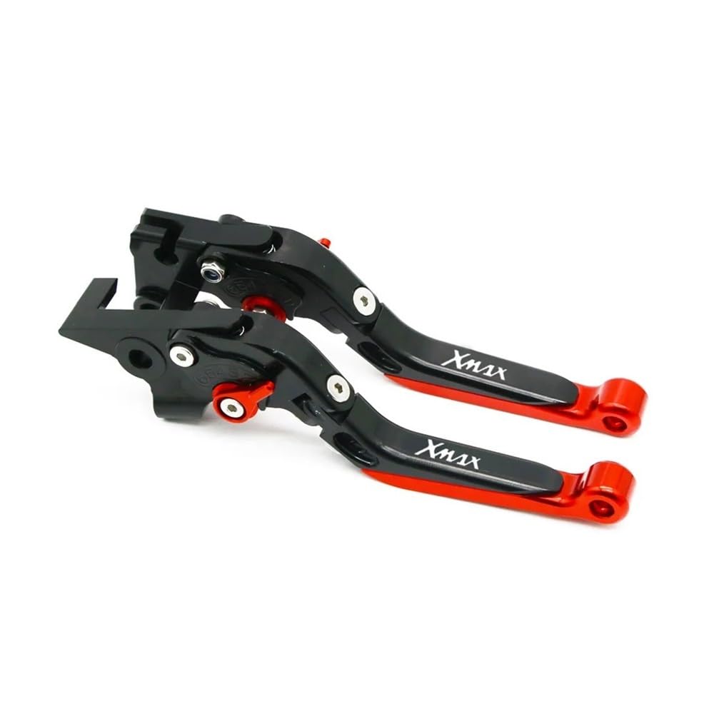 ZDGxfhSRH Motorcycle Brake Clutch Levers Motorcycle Adjustable Extendable Folding Brake Clutch Levers Parking Handle for Xmax 125 250 300 400 XMAX250 XMAX300 XMAX400(RDBKRDBK)