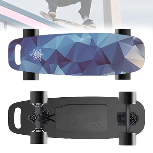 Zowdrix Elektro-Skateboard Mit Fernbedienung, Maximale Reichweite 30 Km, HöChstgeschwindigkeit 35 Km/H, 7-Lagiges Ahornholz, 4 Geschwindigkeitsmodi, FüR Junge AnfäNger E-15KM