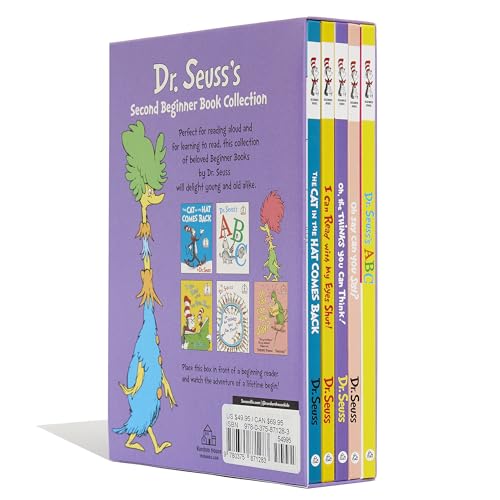Image of Dr. Seuss's Second Beginner Book Boxed Set Collection: The Cat in the Hat Comes Back; Dr. Seuss's ABC; I Can Read with My Eyes Shut!; Oh, the Thinks You Can Think!; Oh Say Can You Say?