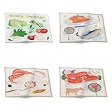 Chenlane Mantel individual para escritorio de oficina, mantel individual estilo Morandi, juego de comida y posavasos, 32 x 42 cm (4 piezas)