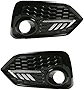 YLT AUTO Two-tone DRL Daytime Running Light Replacement Front Bumper Fog Light Kit for 2017 2018 2019 2020 Honda Civic Hatchback SI Coupe 4 Door Sedan 1 Pair (Front L/R)