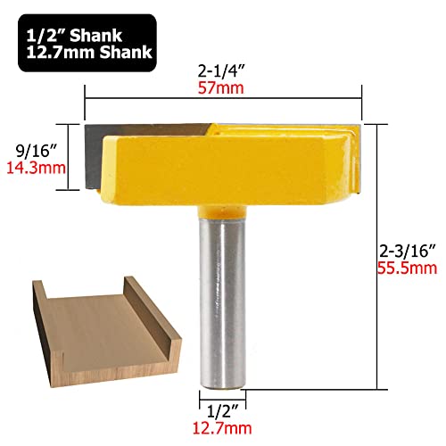 Henniu Fresa inferior de limpeza com diâmetro de corte de haste de 1/2 polegada para fresa de aplain