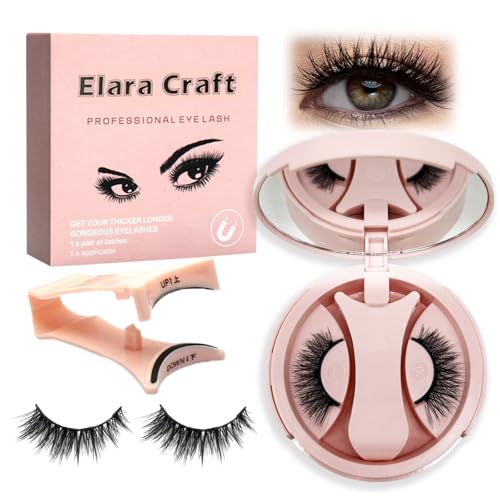 Elara Craft Magnetic Eyelashes With Applicator,No Glue Needed Soft Lashes Kit,Reusable Magnetic Eyelashes Natural Look(L13)