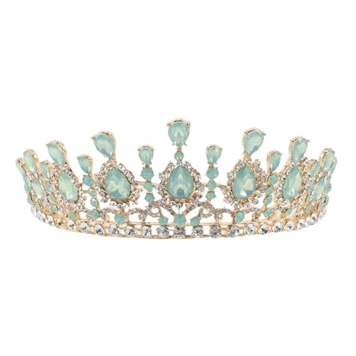 Couronne de mariée élégante LIFKOME en cristaux verts stables
