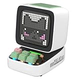 divoom Ditoo Multifunctional Pixel Art LED Tragbarer Bluetooth Lautsprecher, 256 Programmierbares LED Panel mit Party Licht, Smart Digital Tischuhr, Gaming Musikbox unterstützt TF Karte & Radio