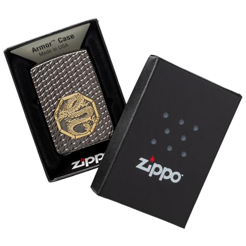 Encendedor Zippo Oil Flint Armor Dragón Negro miniatura 6