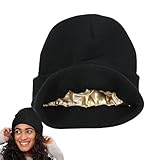 Tedious Strickmütze mit Seidenfutter, Strickmütze mit Satinfutter - Wintermütze mit Bündchen |...