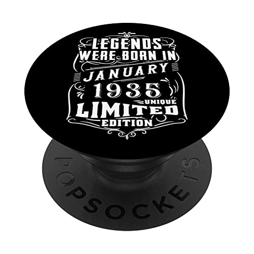 Cumpleaños Enero 1935 Edición Limitada Regalo January 1935 PopSockets PopGrip Intercambiable