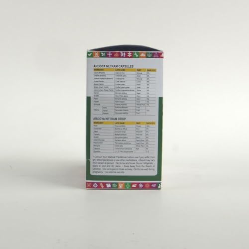 Image of Arogya Netram Herbal Eye Care Kit | Ayurvedic Capsules & Eye Drops for Tired, Dry Eyes & Vision Enhancement | Natural Eye Strain Relief