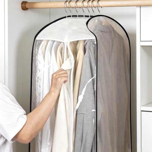 5 Pack Clear Garment Bags for Hanging Clothes 10'' Gusseted - image 5
