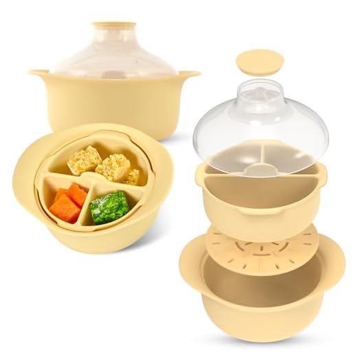 3-Compartment Microwave Steamer Pot