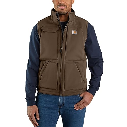 Carhartt mens Sherpa-lined (Big & Tall) Super Dux Relaxed Fit Sherpa Lined Vest, Coffee, 3X-Large Big US
