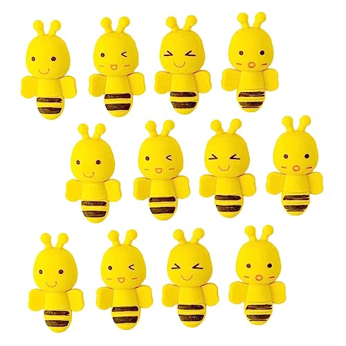 FRCOLOR 36個 向けかわいい蜂形消しゴム で耐久性のある ゴム製 絵画や学習にな便利な文房具ツール