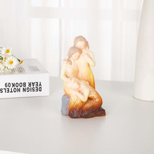 Maozyiltle Resin Family Figurines Give Friends Gifts,Couple Hugging Statue，Father Son Statues,Family Meaningful Mementos,Shelf Decor And Valentine'S Day  thumb #5