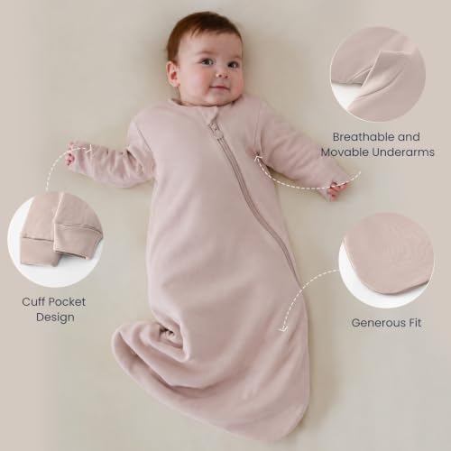 Image of Unisex Sleeping Bag for Babies and Toddlers 1.0 Tog Sleep Sack 18-36 Months, Newborn Sleep Sack, Wearable Blanket Baby, One Piece Long Sleeves, Gifts for Baby