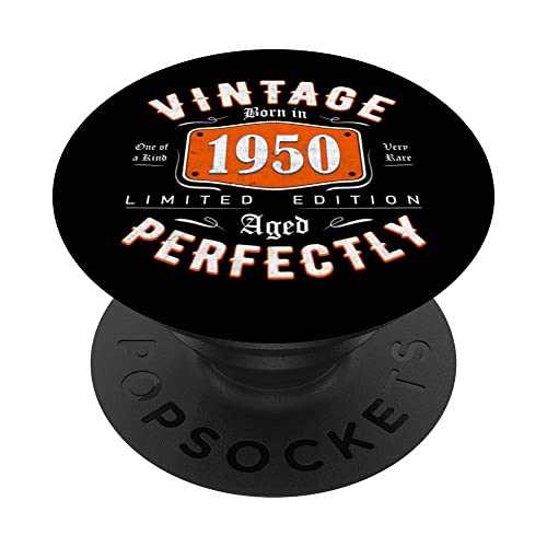 Regalo 72 años Cumpleaños Hombre Mujer - Vintage 1950 PopSockets PopGrip Intercambiable