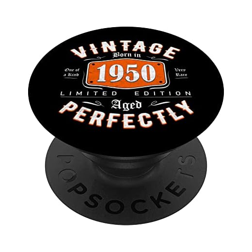 Regalo 72 años Cumpleaños Hombre Mujer - Vintage 1950 PopSockets PopGrip Intercambiable