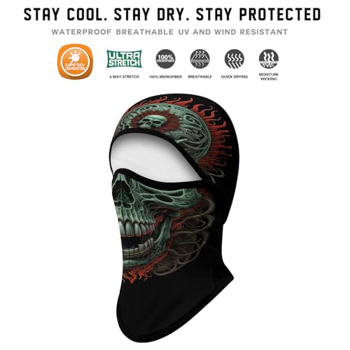 Image of Obacle Balaclava Face Mask Men Women for Sun Protection Motorcycle Fishing Raves