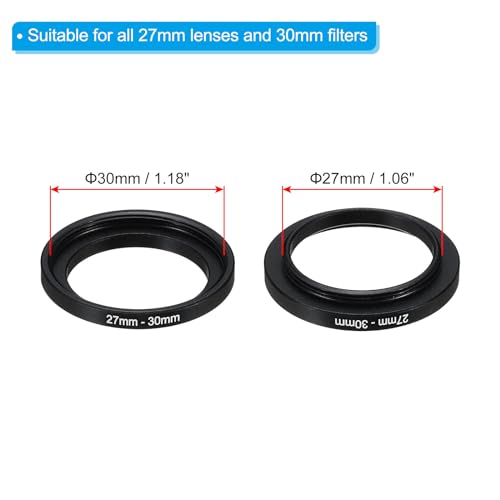 PATIKIL 27mm-30mm Metal Step Up Ring with Cleaning Cloth - Image 2