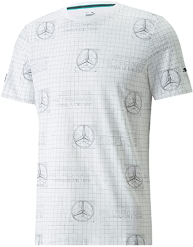 T-shirt homme PUMA Mapf1 AOP en blanc taille M l'élégance du design automobile