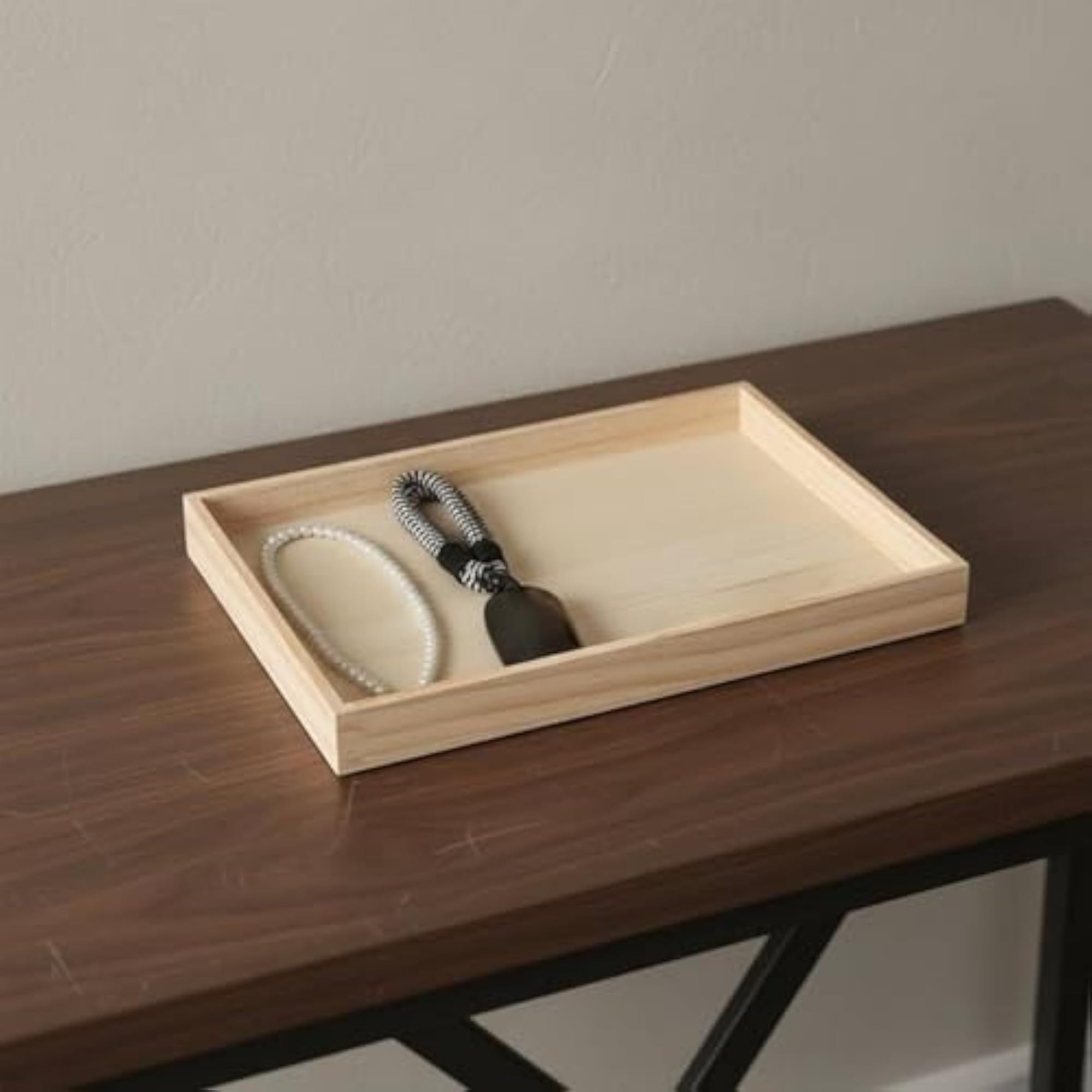 Wooden Multi-Compartment Jewellery Storage Tray, Gift for Her