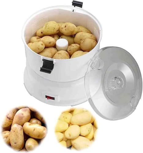 電動ジャガイモの皮むき器、全自動クイック野菜の皮むき器、サラダ回転機、ワンタッチ操作、皮むきツール キッチン、家庭用、業務用