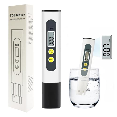Wasser Messgerät,Wassertester Trinkwasser,Tds Messgerät Für Trinkwasser,Mikrosiemens Messgerät,Wassertester,Messbereich 0-9990 Ppm,Für Trinkwasser,Pool,Aquarium,Schwimmbad,Teich (Schwarz)