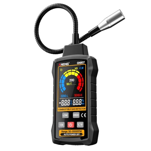 GN807 Gas Leak Detector Combustibler 50~10000PPM Methane Detection Various Flammable Gases Sound and Light Alarm Test Tool