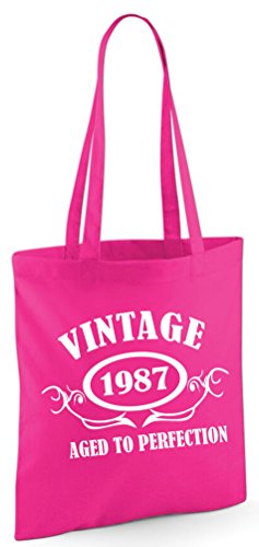 Edward Sinclair SAC EN TOILE VINTAGE 1987 couleur fushia