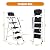 LEADALLWAY 4 Step Ladder with Handrails (Include Tool Tray+Bag) 330lbs Capacity