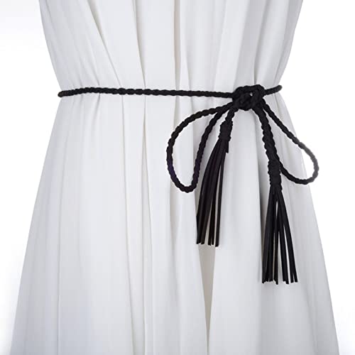 Color Optional Women Waist Belt Vintage Elastic Braided Waist Belt Knot Women Dress Shirt Waist Seal Belt2