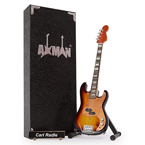Carl Radle (Derek and The Dominos) – Réplique de Guitare Miniature – Cadeaux de Musique – Ornement Fait à la Main - Les Beatles, Paul McCartney, John Lennon, RIngo Starr, George Harrison Carl Radle (Derek and The Dominos) – Réplique de Guitare Miniature - Cadeaux de Musique - Ornement Fait à la Main