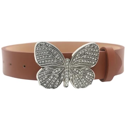 Girls PU Belt With Butterfly Buckle Waist Belt Fashion Enthusiasts Belt Coat Dress Female Wide Formal Waistband