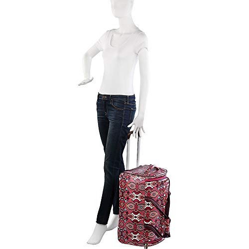 Sakroots Women's New Adventure Rolling Duffel, Graphite In Bloom, One Size