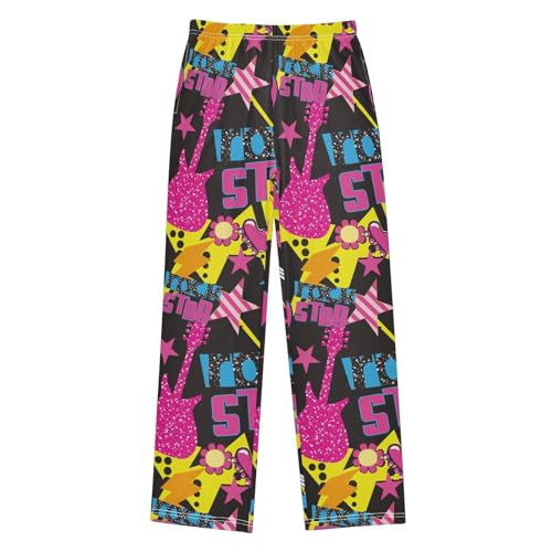 Rock Star Guitar Boys Pants for Kids Jogger Pants with Pockets S-XL