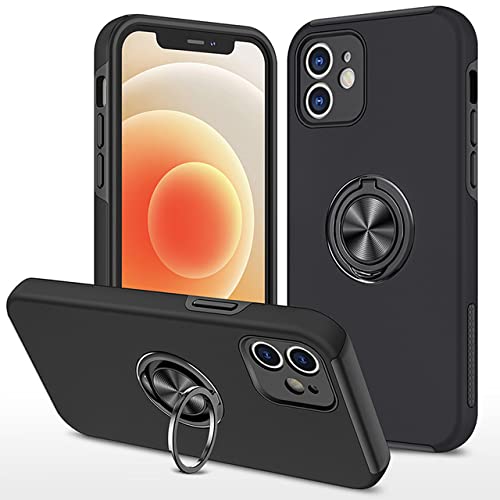 Coque iPhone 7 Plus silicone noir BSAPP avec anneau métallique