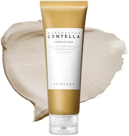 SKIN1004 Madagascar Centella Ampoule Foam, 4.23 fl.oz, Korean Face Cleanser & Makeup Remover with Centella Asiatica, Gentle Daily Cleanser for Soft Skin, Korean Skin Care