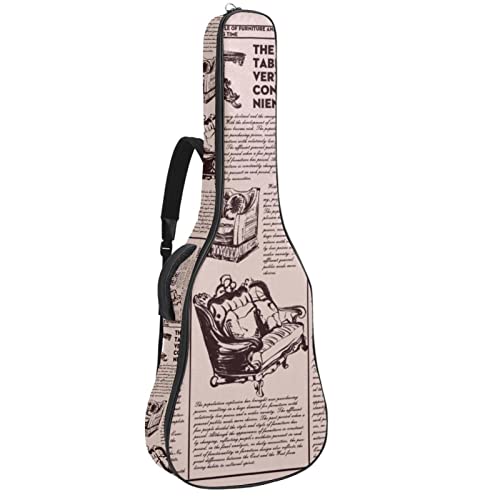 Housse de protection épaisse en éponge imperméable pour guitare acoustique, électrique, basse, guitare classique… - Les Beatles, Paul McCartney, John Lennon, RIngo Starr, George Harrison Housse de protection épaisse en éponge imperméable pour guitare acoustique, électrique, basse, guitare classique…