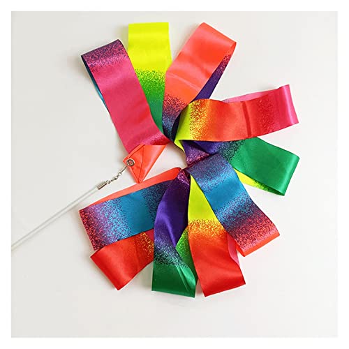 4M/6M Kleurrijke Gym Linten Dans Lint Ritmische Kunst Gymnastiek Ballet Streamer (Color : A, Size : 4m) - Image 4