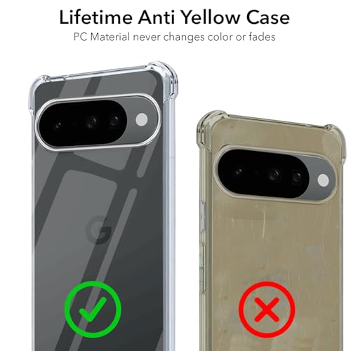 Image of Jkobi Shockproof Crystal-Clear Back Cover for Google Pixel 10 (Anti Yellow Case | Drop & Camera Protection | Hard Polycarbonate)