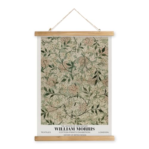 MIDEFINCH William Morris Green Botanical Exhibition Poster, Vintage Floral Wall