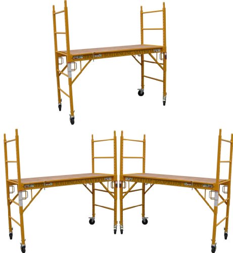 Cbm Scaffold Multipurpose 18Ft. Maxi Square Triple Baker-Style Scaffold Tower Package - 1,000-Lb. Capacity, Model# 3Mfs #TOP2