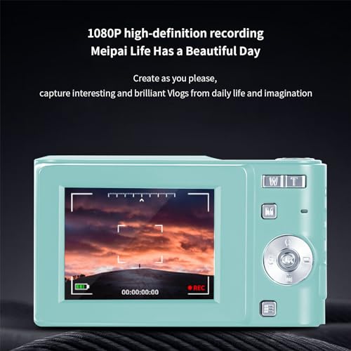 Cámara Digital 4K Pantalla LCD 2.4" Zoom 16x Verde miniatura 4