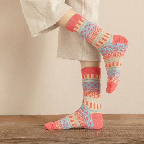 5 Pairs Winter Socks For Women Couple Socks Thick Warm Soft 2 Size 5-9/9-114