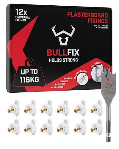 Bullfix Universal Plasterboard Fixings Heavy Duty - 12 Pack