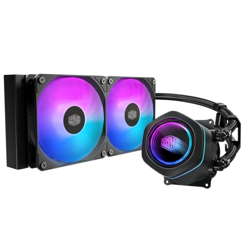 Image of Cooler Master ML 240 Core Nex ARGB CPU Liquid Cooler Black | Support LGA1851, LGA1700, AM5, AM4 Socket | Dual Chamber Pump | 240mm AIO | High Perfomance Fans | Infinity Mirror Design