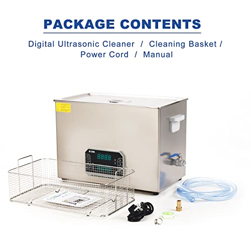 Dk Sonic Touch Ultrasonic Cleaner With Heater,Digital Timer And Basket Multiple Cleaning Mode For Lab Tools, Metal Parts, Carburetor, Fuel Injector, Brass, Auto Parts, Engine Parts, Etc (30L, 110V) #TOP4