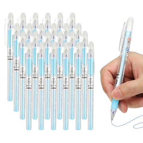 Bolígrafos borrables PATIKIL 0.5mm pack 24 tinta azul cristal
