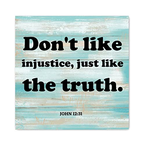 Inscription « Don't Like Injustice » panneau en bois pour maison familiale