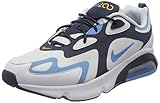 Dämpfung Nike Herren Air Max 200 Laufschuh, White/University Blue-Midnight Navy, 44 EU
